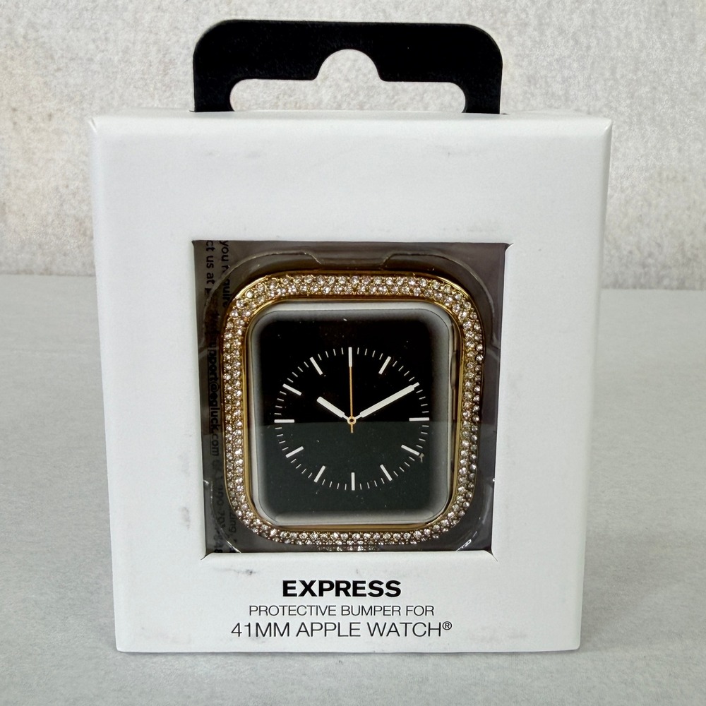 Express Apple Watch Bumper Women 41mm Gold Crystal Rhinestone‎ Protective Case